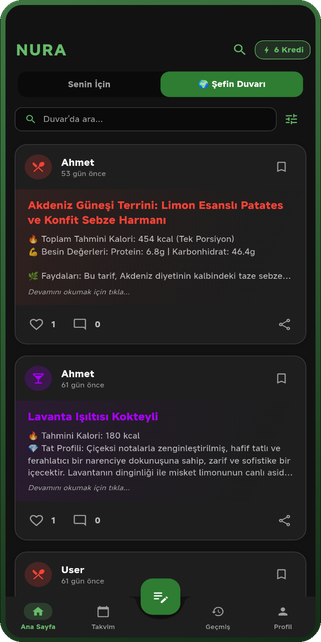 Nura Şefin Duvarı ekranı